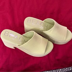 Beach by Matisse Light Green Platform Sandals